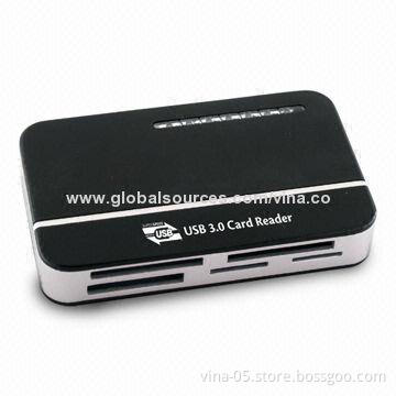 High-speed USB3.0 All-in-one Card Reader, Supports CF I, CF II, Micro Driver, SD, SDHC, Mini SD